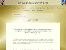 Tablet Screenshot of belovedcommunityproject.org